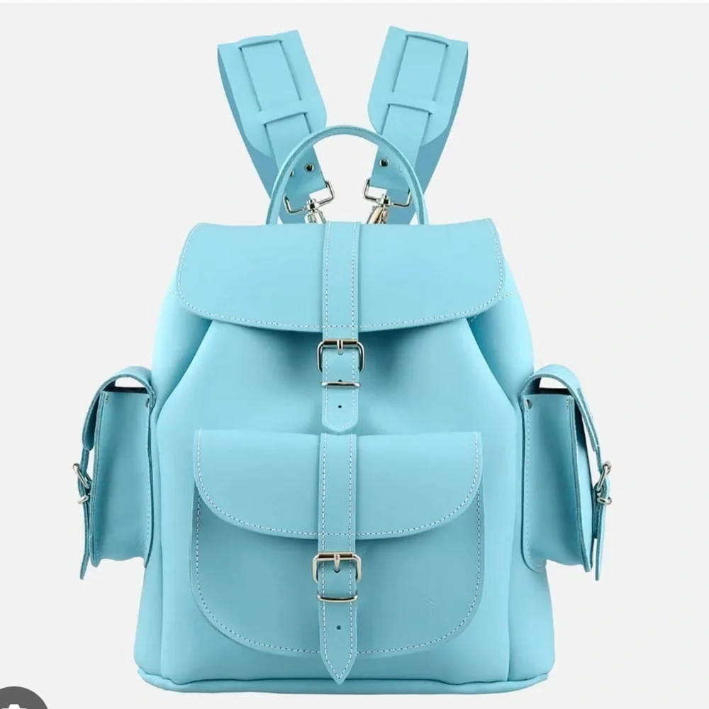 Grafea Show business Sky blue leather Ricksack backpack medium